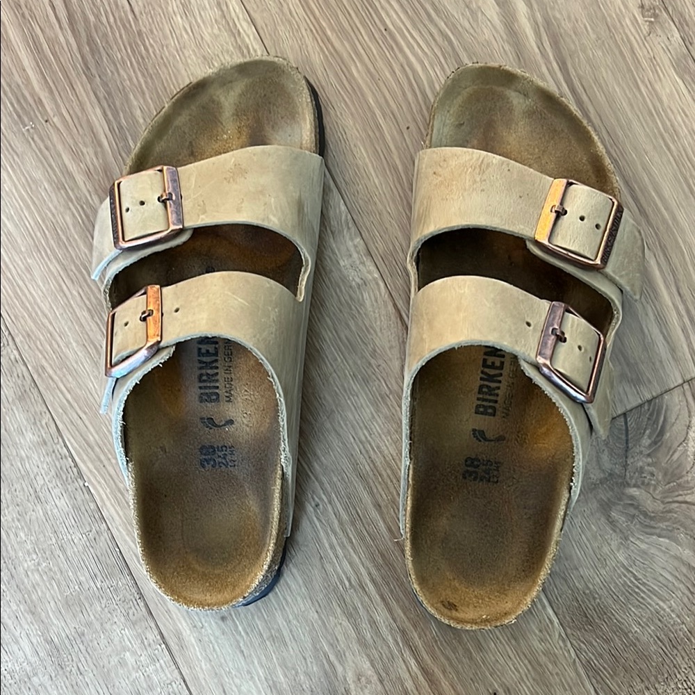 Birkenstock Tan Suede Sandals 38